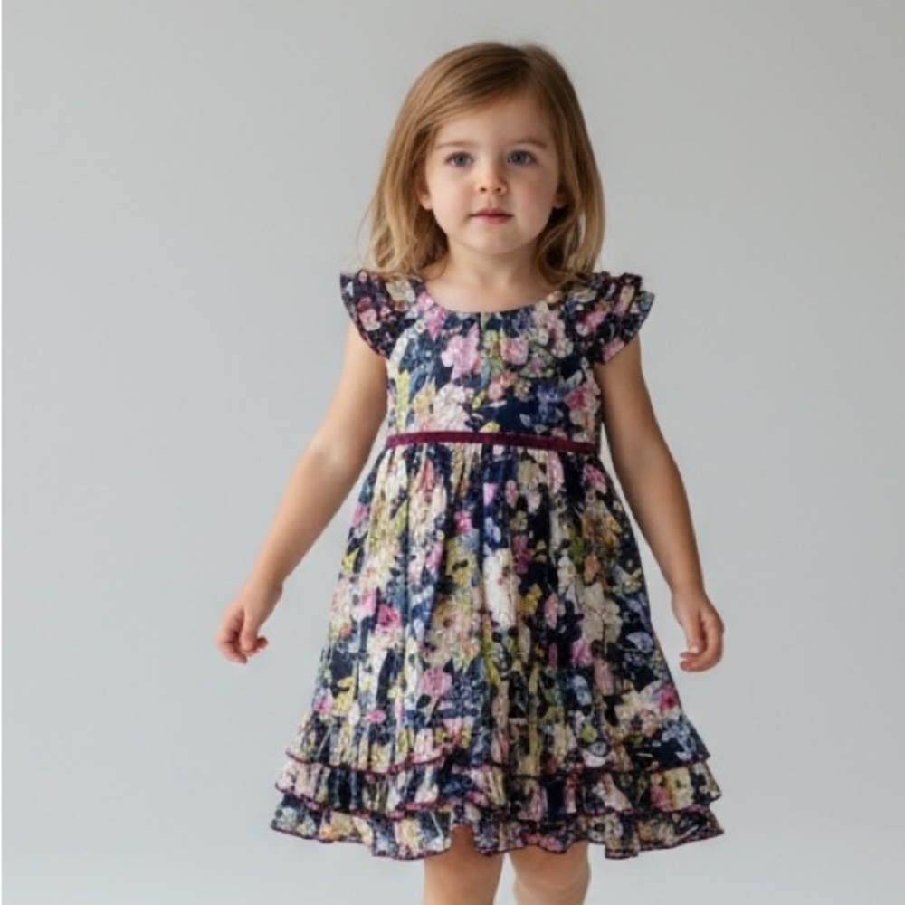 Laura Ashley, London, little girls 24 month dress floral NWT lined